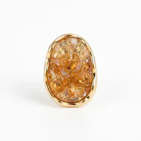 Orange Crystal Mosquito Coil Ear Clips for Women