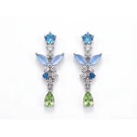 Light Luxury Zircon Stud Earrings Wholesale