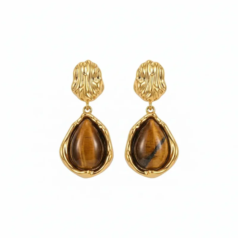 Maillard Tigereye Stud Earrings - image 1