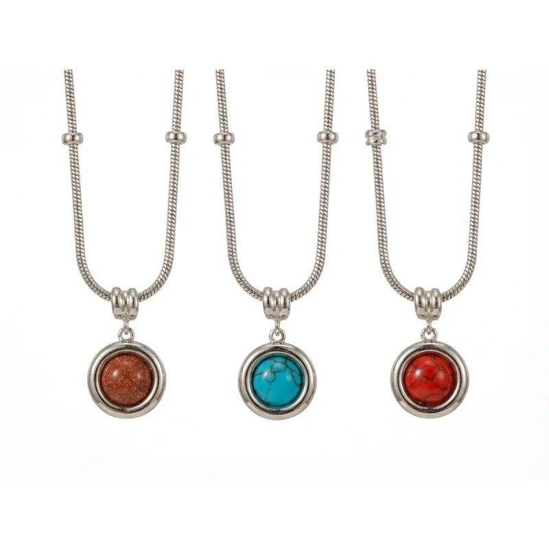 Coffee Gold Zodiac Cat's Eye Snake Chain Necklace - image 1