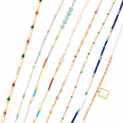Retro Freshwater Pearl Natural Stone Crystal Necklace