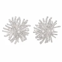 Electroplated Zircon Earrings Necklace Bracelet Set