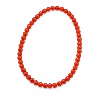 New Chinese Style Natural Red Agate Beaded Necklace