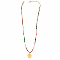 Colorful Pearl Gem Clavicle Chain