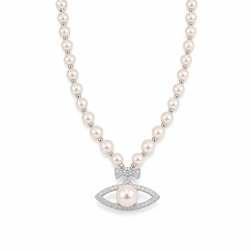 Manta Rose Saturn Zircon Necklace - image 1