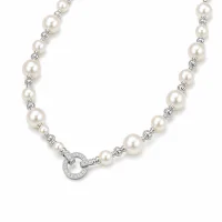 Manta Rose Violet Pearl Clavicle Necklace Women's