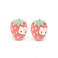S925 Sterling Silver Plush Bear Cartoon Earrings