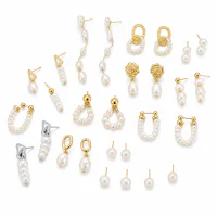 Natural Freshwater Pearl Drop Earrings, 925 Sterling Silver Post