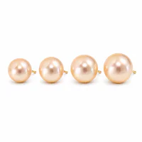 2025 Champagne Mantou Pearl Stud Earrings