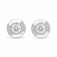 Fashion Shell Stud Earrings Silver Needle