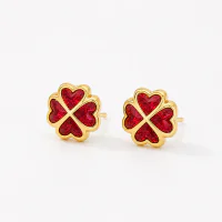 Geometric Round Tapered Zircon Stud Earrings