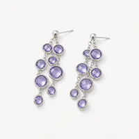 S925 Silver Needle Bohemian Crystal Drop Earrings