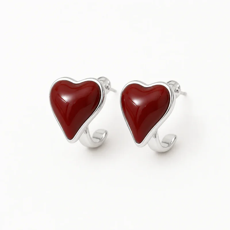 Women's Red Geometric Light Luxury Earrings - image 1