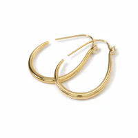 Women's 925 Silver Needle Copper Hoop Earrings