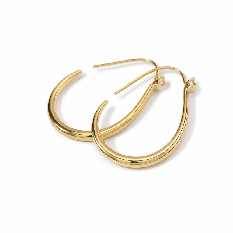 Women's 925 Silver Needle Copper Hoop Earrings - image 1