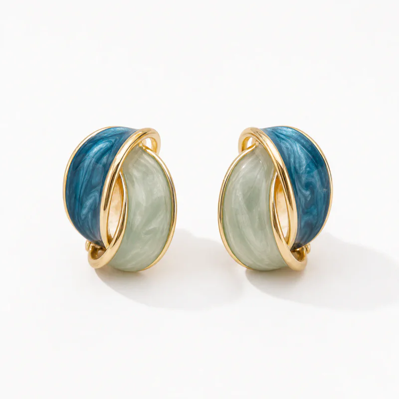 Women's Non-Pierced Spiral Flower Natural Pearl Ear Clips - image 1