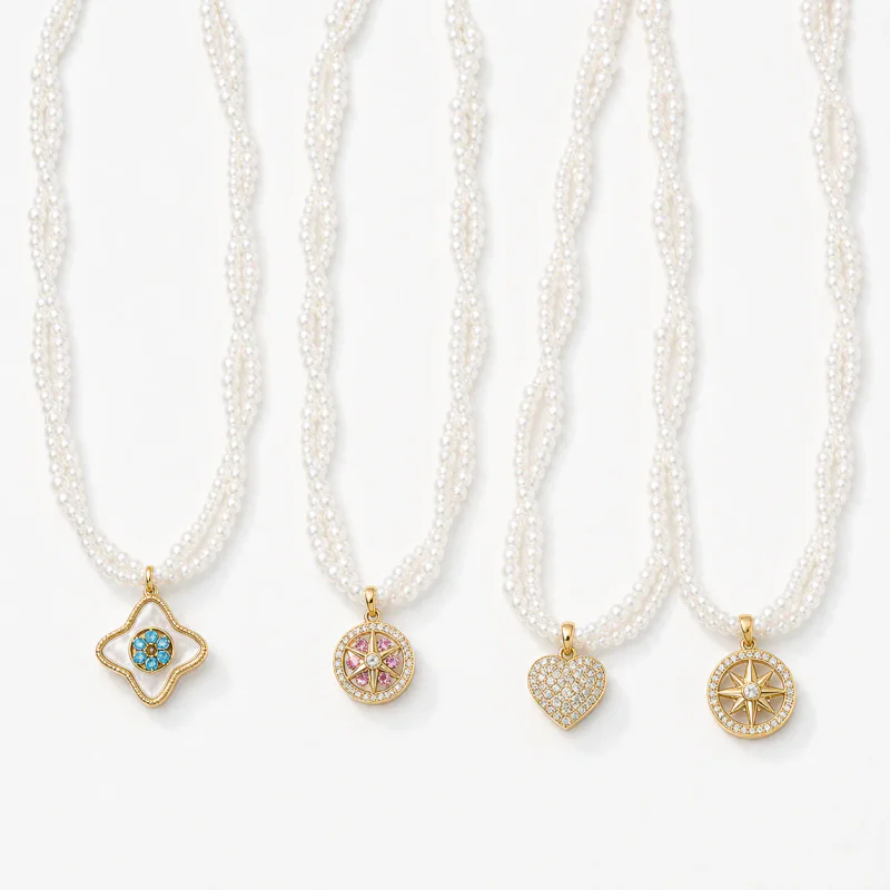 Real Gold Plated Copper Double-Layer Eight-Pointed Star Necklace - image 1