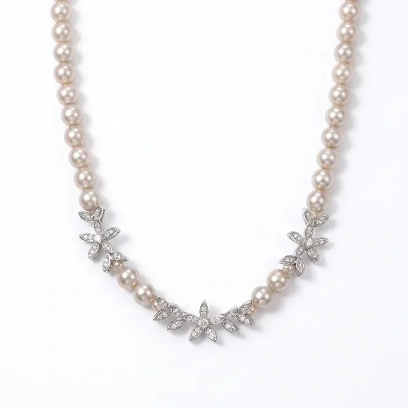 2025 Women's Butterfly Manta Rose Pearl Clavicle Necklace - الصورة 1