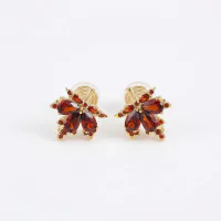 Copper Zircon Red Maple Leaf
