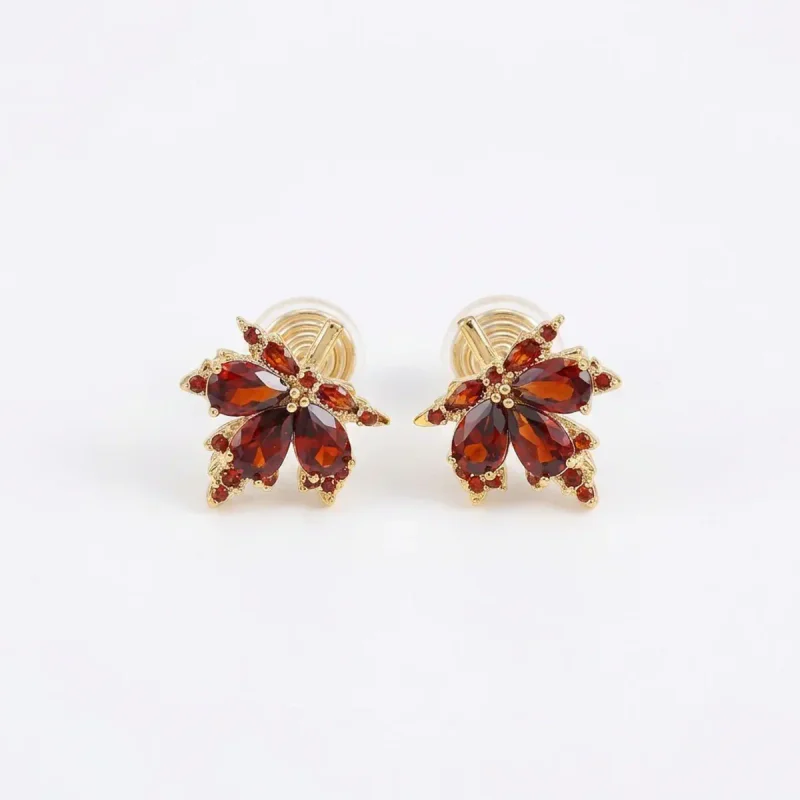 Copper Zircon Red Maple Leaf - gambar 1