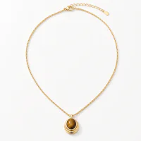 Maillard Series 18K Gold Tigereye Necklace