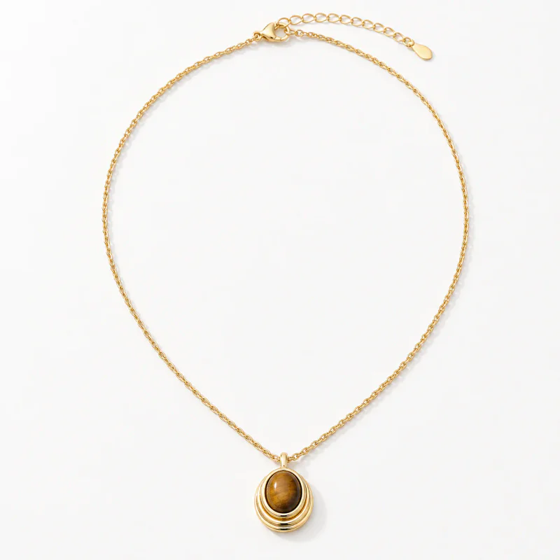 Maillard Series 18K Gold Tigereye Necklace - image 1