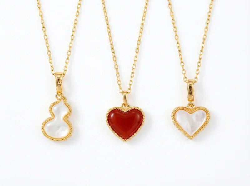 Wine Red Agate Dripping Oil Heart Pendant Necklace - 1