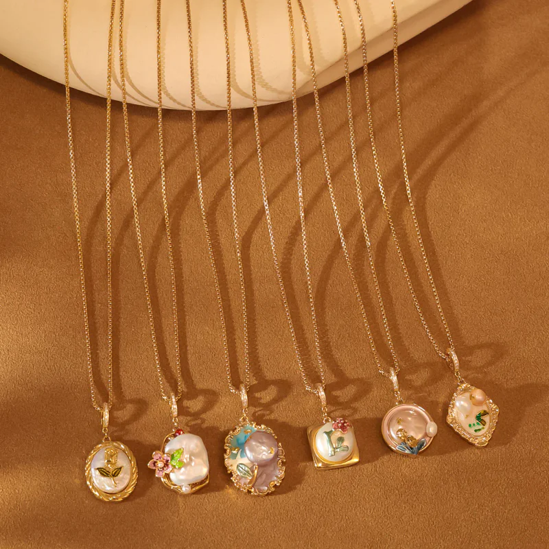 Baroque Natural Freshwater Pearl Long Sweater Chain Necklace - 1